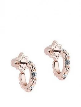 Image of All We Are Rose Gold Tone Bozena Mini Star Hoop Earring