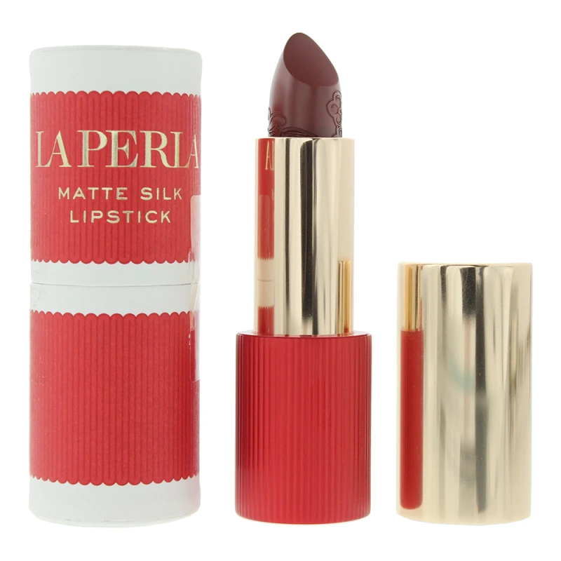 Image of La Perla Matte Silk 112 Tiramisu Red Lipstick 3.5g