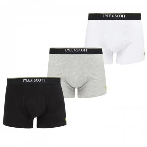 Image of Lyle and Scott Fergus 3 Pack Trunks - Blk/Wht/Gry