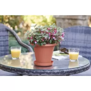 Image of Clever Pots Terracotta Coloured Plant Pot Round 20cm