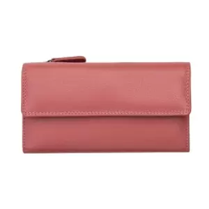 Image of PRIMEHIDE Verona Collection Purse 16 X Card Slot - Dusty Rose