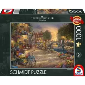 Image of Thomas Kinkade: Amsterdam Cafe 1000 Piece Jigsaw Puzzle