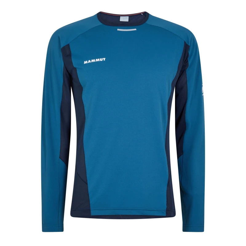 Image of Mammut Mens Aenergy Long-Sleeve Performance T-Shirt Deep Ice male Small