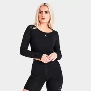 Image of Womens Jordan Flight Cropped Long Sleeve T-Shirt