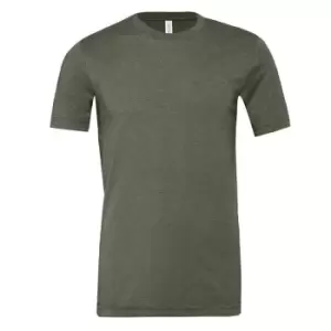 Image of Bella + Canvas Adults Unisex Heather CVC T-Shirt (S) (Military Green)