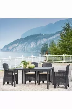 Image of The Italian Campania 4 Seat Rattan Dining set