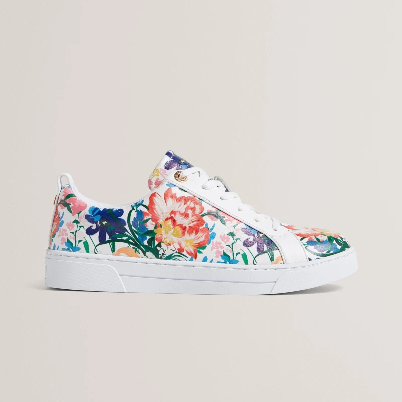 Image of Ted Baker Ted Printed Trainer White female 3 (36)