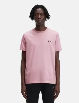 Image of Fred Perry Ringer T-Shirt - Chalky Pink