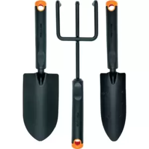 Image of Fiskars ERGO 3 Piece Garden Planting Hand Tool Set