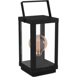 Image of BRADFORD 1 Black/Clear Table Lamp - Black - Eglo