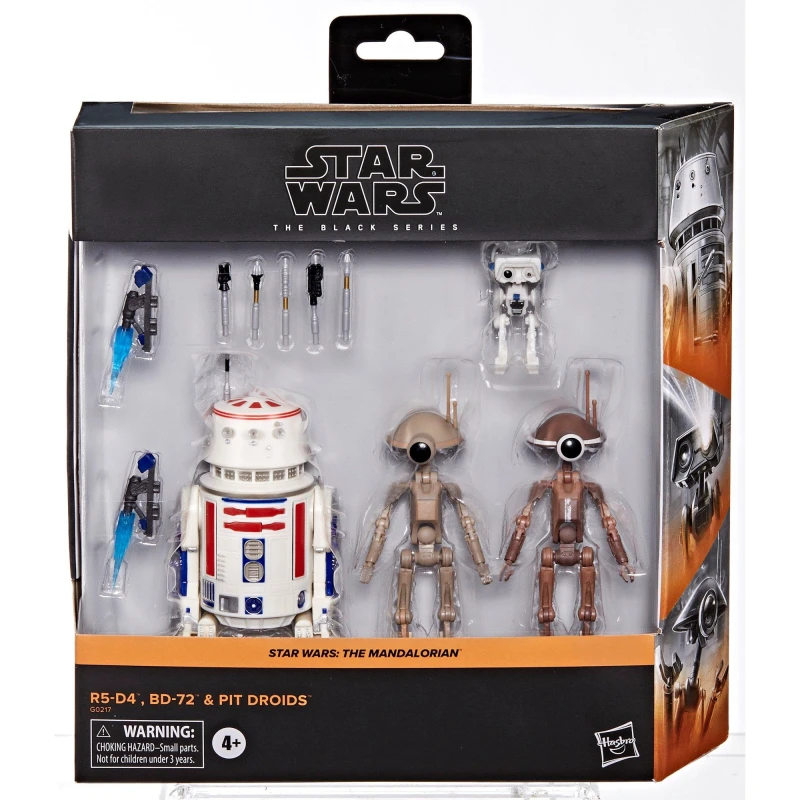 Image of Hasbro Star Wars The Black Series R5-D4, BD-72 & Pit Droids Collectible Action Figures (6”)