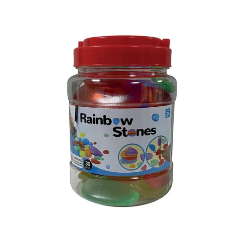 Image of Unbranded Acrylic Pebbles Shatterproof Assorted Sizes Assorted Colours (Pack of 30) AP30 AP30