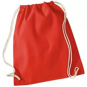 Image of Westford Mill - Cotton Gymsac Bag - 12 Litres (One Size) (Bright Red)