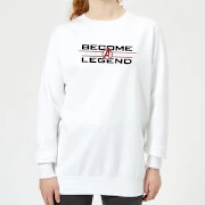 Image of Avengers Endgame Become A Legend Womens Sweatshirt - White