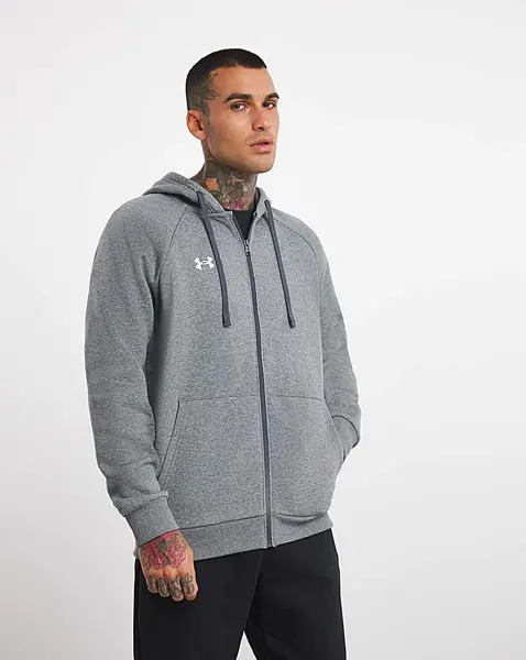 Image of Under Armour Mens Rival Cotton Blend Fleece Full Zip Hoodie XL - Chest 46-48' (116.8-121.9cm)