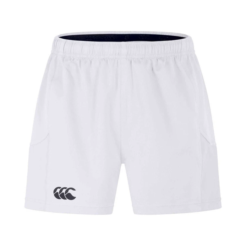 Image of Canterbury Canterbury Men Professional Polyester Rugby Shorts in White Size: Small White S Male 5063652107522