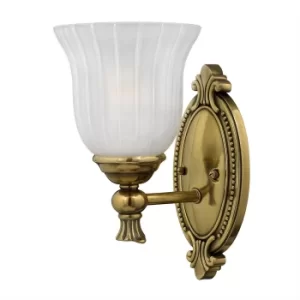 Image of Francoise 1 Light Bathroom Wall Light Burnished Brass IP44, G9