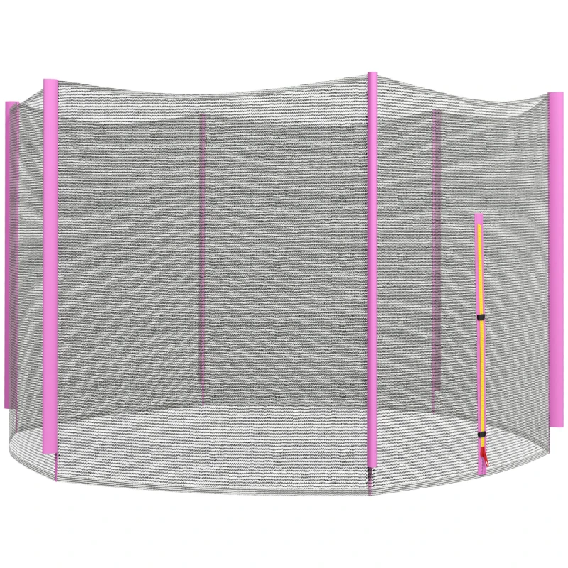 Image of SPORTNOW SPORTNOW 10ft Trampoline Net Replacement Safety Net with Zipped Door - Pink