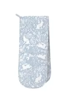 Image of William Morris Forest Life Blue Double Oven Glove