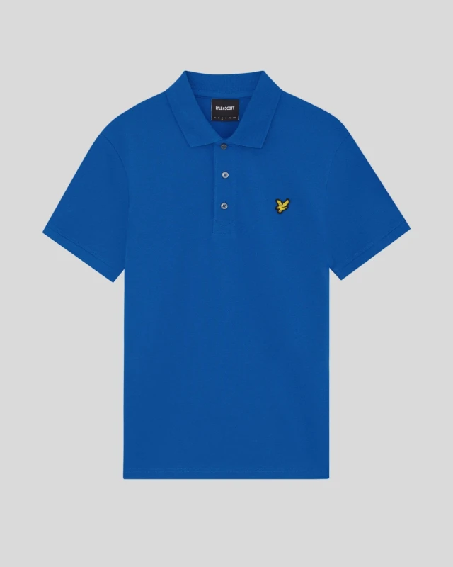 Image of Lyle & Scott Mens Cotton Polo Shirt in Blue