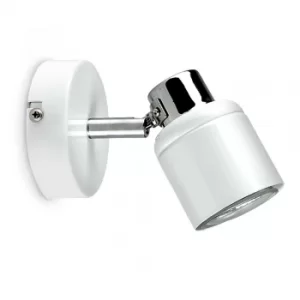 Image of Benton White and Chrome Single Spotlight