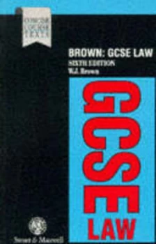Image of Gcse Law by William J Brown Paperback