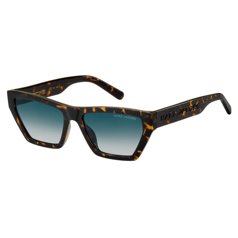 Image of Marc Jacobs Cat Eye Shiny Dark Havana Blue Gradient MARC 657/S Brown female