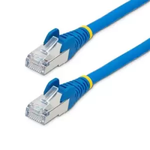 Image of StarTech.com 5m CAT6a Ethernet Cable - Blue - Low Smoke Zero Halogen (LSZH) - 10GbE 500MHz 100W PoE++ Snagless RJ-45 w/Strain Reliefs S/FTP Network Pa