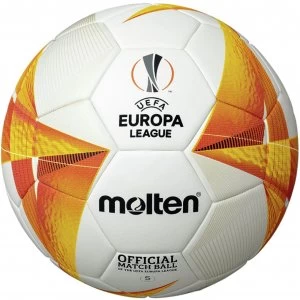 Image of Molten Europa League Size 5 Football - White & Gold
