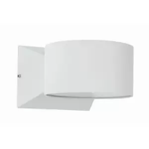 Image of Netlighting Merano Burnaby Outdoor Up Down Wall Lamp White Aluminium, Glass Led