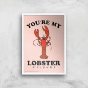 Image of Friends Lobster Giclee Art Print - A3 - White Frame