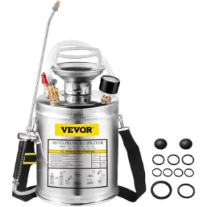 Image of VEVOR Stainless Steel Sprayer 4L Household Gardening and Floor Cleaning Sprayer, Suitable for the Current Neds of Industry, Agriculture, Commerce,