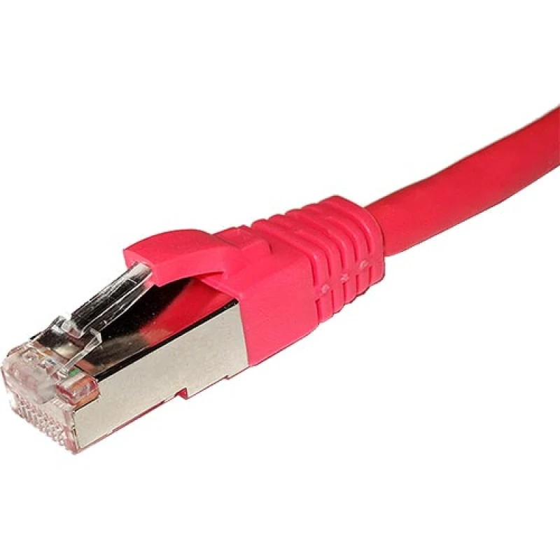 Image of Cablenet 0.5m Cat6a RJ45 Red S/FTP LSOH 26AWG Snagless Booted Patch Le