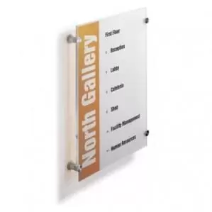 Image of Durable CRYSTAL SIGN Door Plate 297x420mm A3 Portrait Transparent