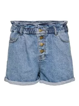 Image of ONLY Onlcuba Life Paperbag Denim Shorts Women Blue