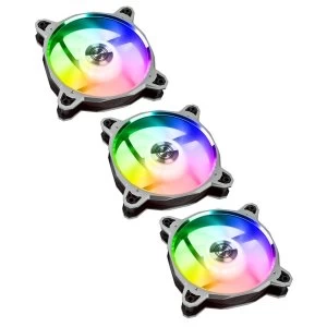 Image of Lian-Li BR120 Digital RGB PWM 120mm Triple Fan Pack with Remote Fan Controller - Silver