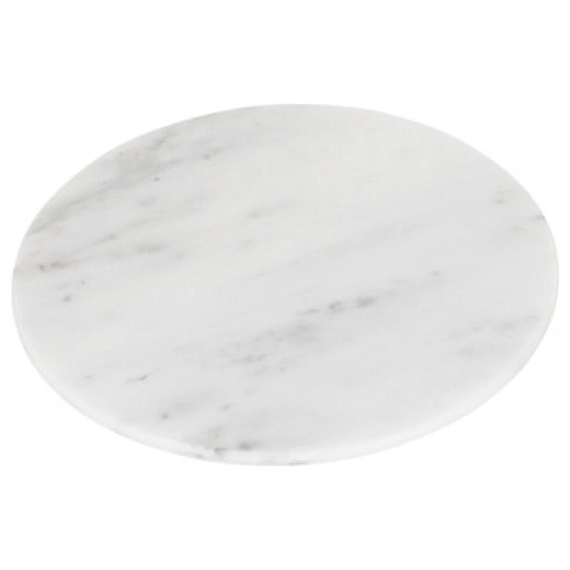 Image of Argon Tableware Round Marble Chopping Board - 30Cm - White