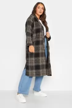 Image of Check Long Duster Coat