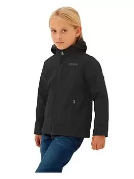 Image of Boys, TOG24 Koroma Softshell Hooded Jacket, Black, Size 8-9 Years