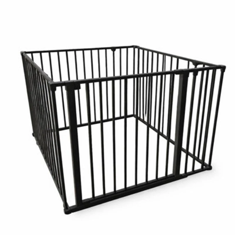 Image of Safetots Premium Multi Panel Play Den With Mat, 92Cm X 92Cm, Black, 70Cm High