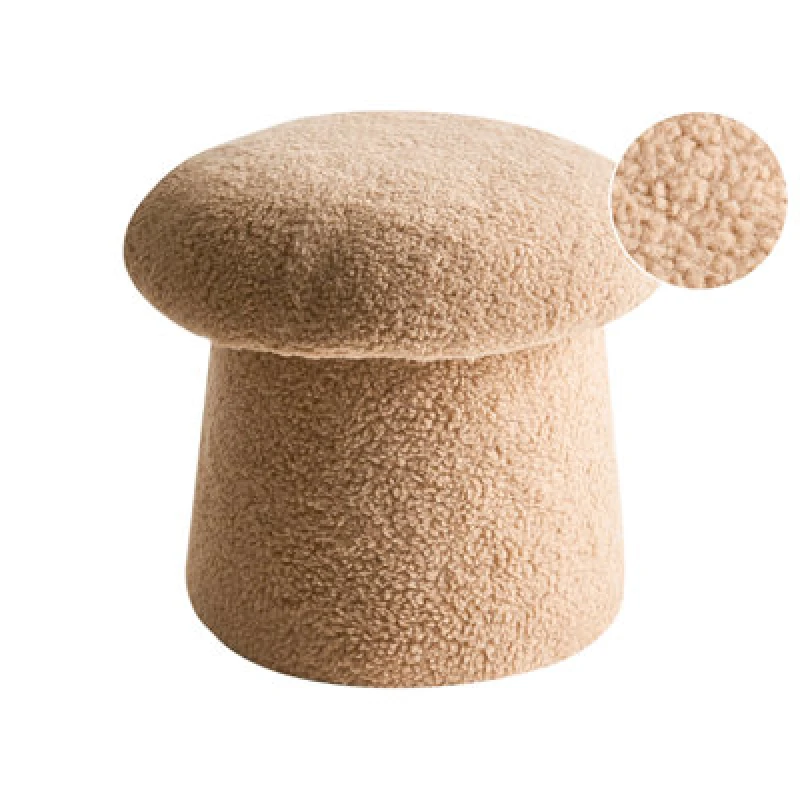 Image of Beliani Pouffe Eufaula Boucle Beige