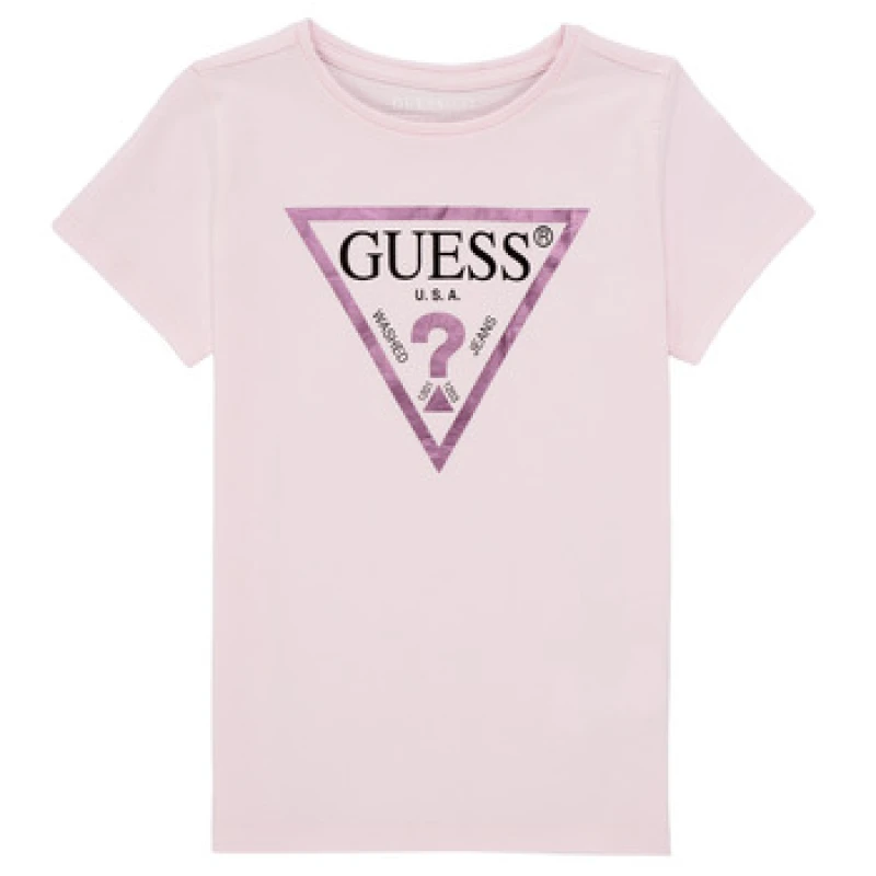Image of Guess CORE girls's Children's T shirt in Pink