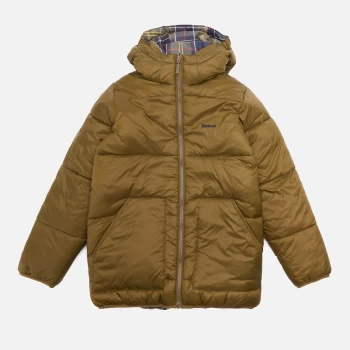 Image of Barbour Boys' Hike Reversible Quilted Jacket - Uniform Olive - S (6-7 Years)