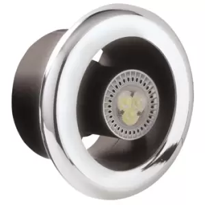 Image of Manrose LEDSLKTC 100mm LED Showerlite Fan Kit Timer(Chrome) (Return Unit) - (Used) Grade A
