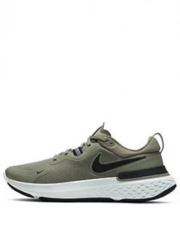 Image of Nike React Miler - Khaki/Black, Khaki/Black, Size 7, Men