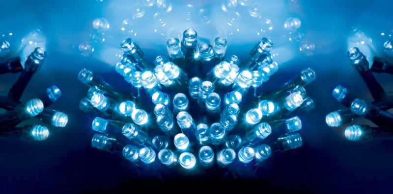 Image of Premier Decorations 100 Multi Action Battery Operated LED Lights, Blue