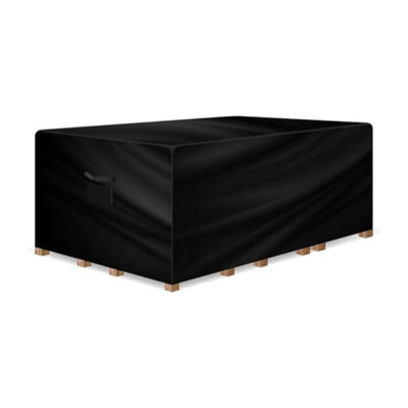 Image of Gracious Gardens Patio Cover Rectangular 180x120x74cm Weatherproof Outdoor Garden Furniture Cover Black