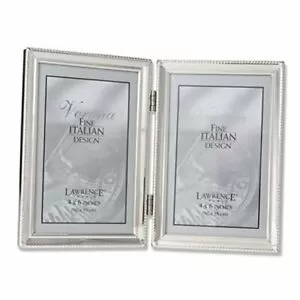 Image of Plain White Silver Promotion Double Frame 6x4