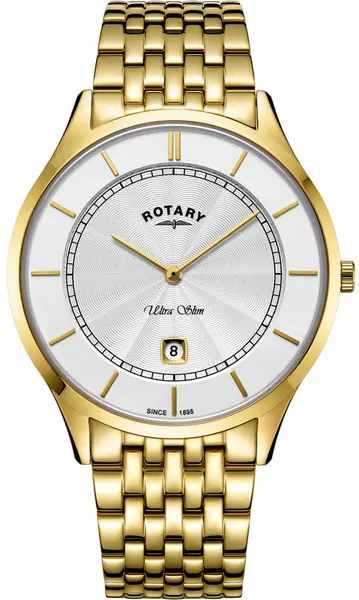 Image of Rotary Watch Ultra Slim Gold - Silver RTY-1019