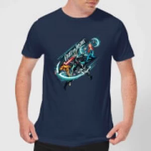 Image of Aquaman Fight for Justice Mens T-Shirt - Navy - S